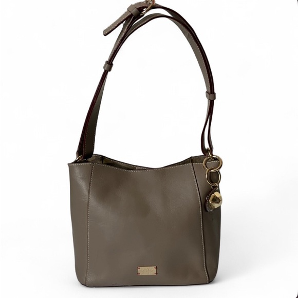 Frances Valentine Neutral Taupe June Slouchy Hobo Shoulder Bag